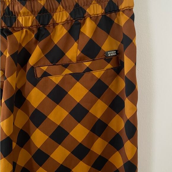 Scotch & Soda Mid Rise Plaid Satin Buffalo Plaid Trousers X-Small Fall Halloween - Picture 8 of 9